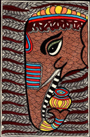 Mithila Bihar Ethnic Elephant Painting