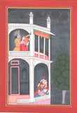 Kangra Pahari Krishna Radha Painting