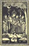 Pattachitra Radha Krishna Tussar Silk Art