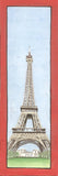India Miniature Painting Paris Eiffel Tower Handmade Landmark Watercolor Artwork