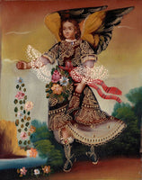 Archangel San Gabriel Peruvian Cuzco Painting Handmade Oil Canvas Religious Pain