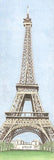 India Miniature Painting Paris Eiffel Tower Handmade Landmark Watercolor Artwork