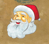 Christmas Santa Claus Art Handmade Indian Miniature Xmas Holiday Folk Painting