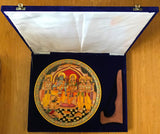 Rama Durbar 15" Marble Plate Art Handmade Hindu Indian Ethnic Decor Painting