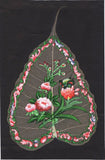 Peepal Leaf Painting Handmade Indian Miniature Butterfly Floral Nature Decor Art