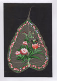 Peepal Leaf Painting Handmade Indian Miniature Butterfly Floral Nature Decor Art