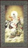Chinese Miniature Art Handmade Silk Rice Paper Bodhisattva Watercolor Painting