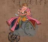 Lord Ganesh Miniature Painting
