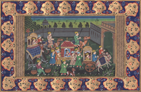 Rajasthani Procession Painting