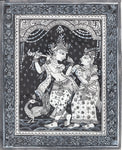 Pattachitra Miniature Krishna Radha Painting
