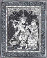 Pattachitra Miniature Krishna Radha Painting