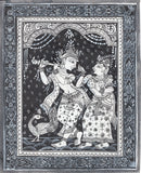 Pattachitra Miniature Krishna Radha Painting