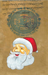 Christmas Santa Claus Art Handmade Indian Miniature Xmas Holiday Folk Painting