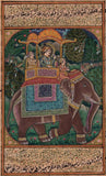 Mughal Miniature Painting Handmade Illuminated Manuscript Indian Elephant Art