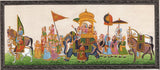 Rajasthan Maharajah Procession Art Handmade Indian Royal Ethnic Folk Painting