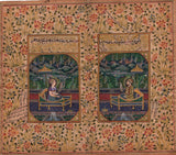 Mughal Miniature Painting Handmade Illuminated Manuscript Moghul Portrait Art