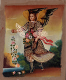 Archangel San Gabriel Peruvian Cuzco Painting Handmade Oil Canvas Religious Pain