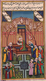 Persian Miniature Manuscript Painting Rare Illuminated Islamic Handmade Folk Art