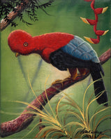 Peru Andean Cock of the Rock Painting Handmade South American Nature Bird Art