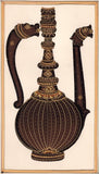 Indian Rajasthani Miniature Painting Handmade Decorative Pottery Jug Ethnic Art