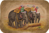 Indian Rajasthani Elephant Mahout Painting Handmade Animal Decor Miniature Art