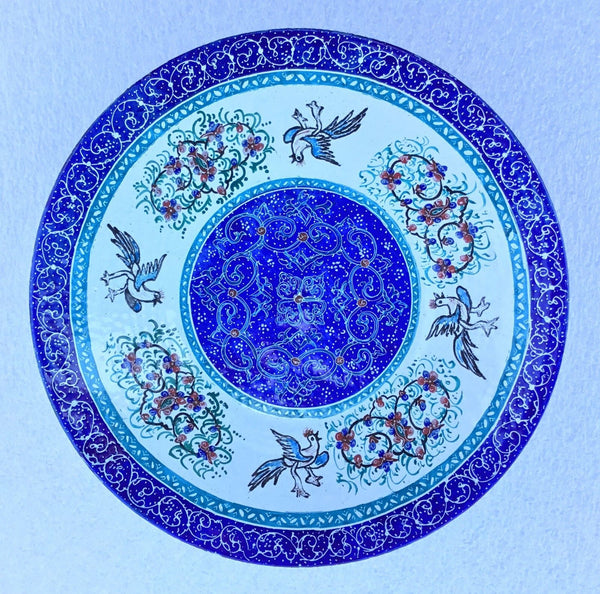 Meenakari Iran Fine Art Handmade Ethnic Iranian Minakari Enamel Decor Painting