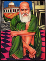 Tajuddin Muhammad Badruddin Islamic Miniature Painting Handmade Sufi Saint Art