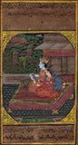 Krishna Radha Handmade Modern Art Indian Miniature Hindu Folk Decor Painting