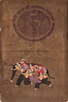 Nari Kunjar Composite Elephant Painting Handmade Indian Miniature Rajasthani Art