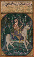 Mughal Miniature Painting Handmade Illuminated Manuscript Mogul Portrait Art