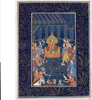 Mughal Miniature Art Rare Handmade Emperor Babur Moghul Indian History Painting