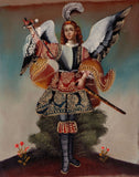 Peruvian Cuzco Art Handmade Archangel Samuel Oil Canvas Peru Folk Decor Painting