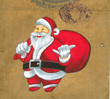 Santa Claus Christmas Gift Art Handmade Indian Miniature Holiday Folk Painting