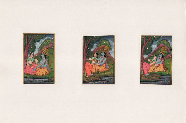 Krishna Radha Miniature Art