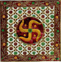 Meenakari Indian Painting Handmade Floral Hindu Symbol Jaipur Minakari Decor Art
