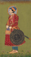 Rajasthani Painting Jaipur Maharajah Handmade Miniature Decor Portrait India Art