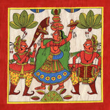 Rajasthani Phad Painting Handmade Indian Folk Miniature Royal Maharani Wall Art