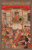 Mughal Miniature Painting Handmade Jahangir & Prince Khurram Moghul Empire Art