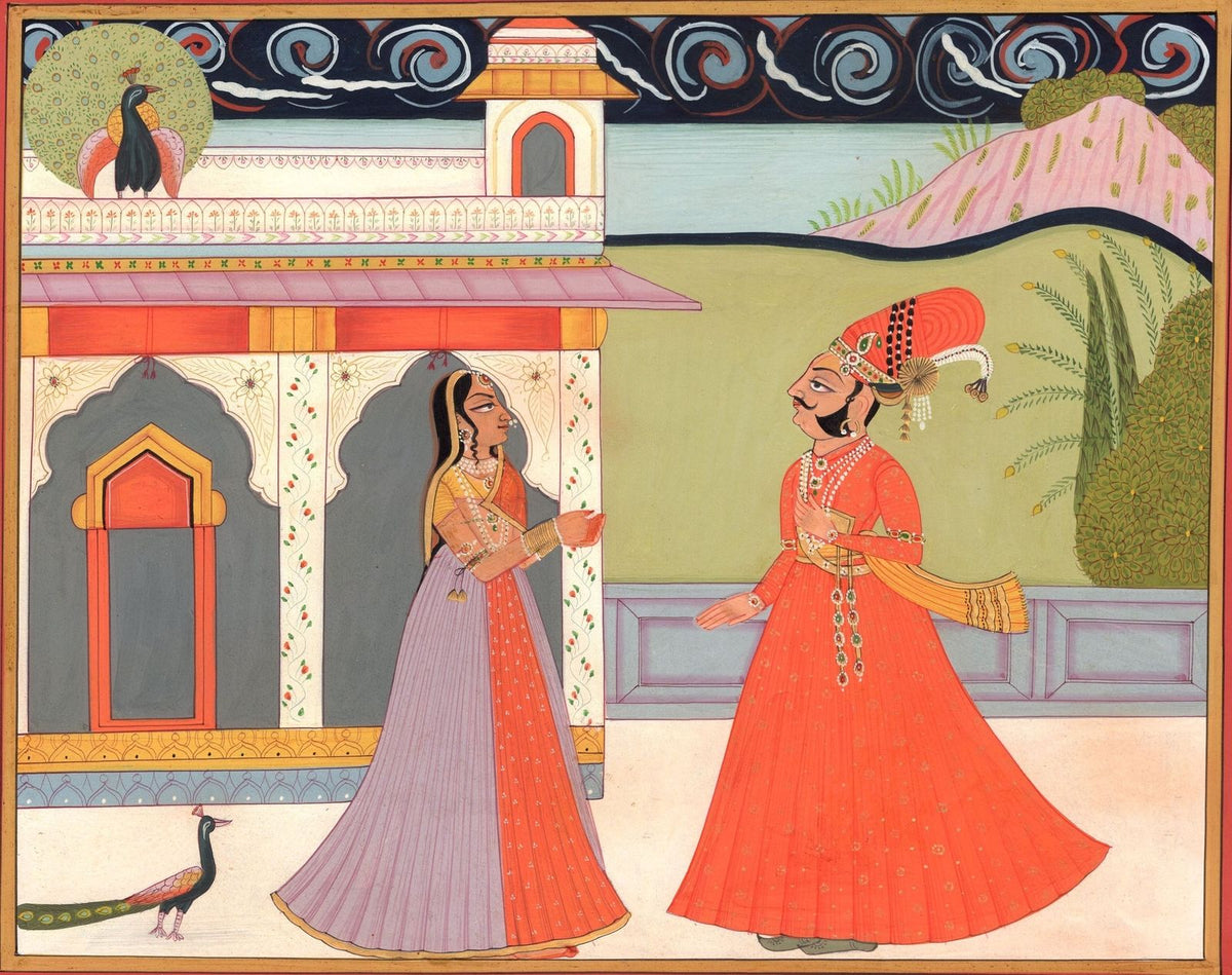 Kota Rajasthani Painting Handmade Indian Miniature Rajput Maharajah Et ...
