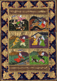 Persian Style Art Illuminated Manuscript Handmade Islamic Calligraphy Painting