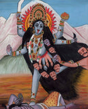 Kali Hindu Goddess Handmade Art Divine Mother India Religion Spiritual Painting