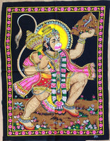 Hanuman Batik Folk Art Handmade Indian Tribal Cotton Ethnic Religion Painting