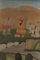 Guru Nanak Sikh Painting Handmade Antique Finish Janamsakhi Series Replica Art
