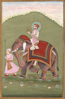 Mughal Empire Miniature Painting Handmade Indian Moghul Emperor Ethnic Decor Art