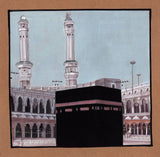 Islamic Mecca Kaba Painting Handmade Rare Indian Arabic Holy Muslim Monument Art