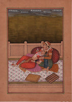 Mughal Miniature Painting Moghul Empire India Handmade Ethnic Romance Love Art