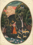 Todi Ragini Rajasthani Painting Indian Ethnic Handmade Ragamala Miniature Art
