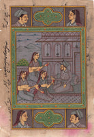 Moghul Miniature Harem Handmade Painting Handmade Mughal Empire Ethnic Artwork