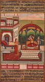 Indian Bundi Ethnic Painting Handmade Rajasthani Nayika Miniature Folk Art