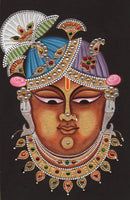 Shrinathji Krishna Hindu Art Handmade Srinathji Spiritual Sreenathji Painting